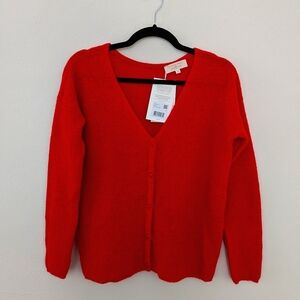 Sezane Gilet Barry Cardigan in Red/Rouge, size Small